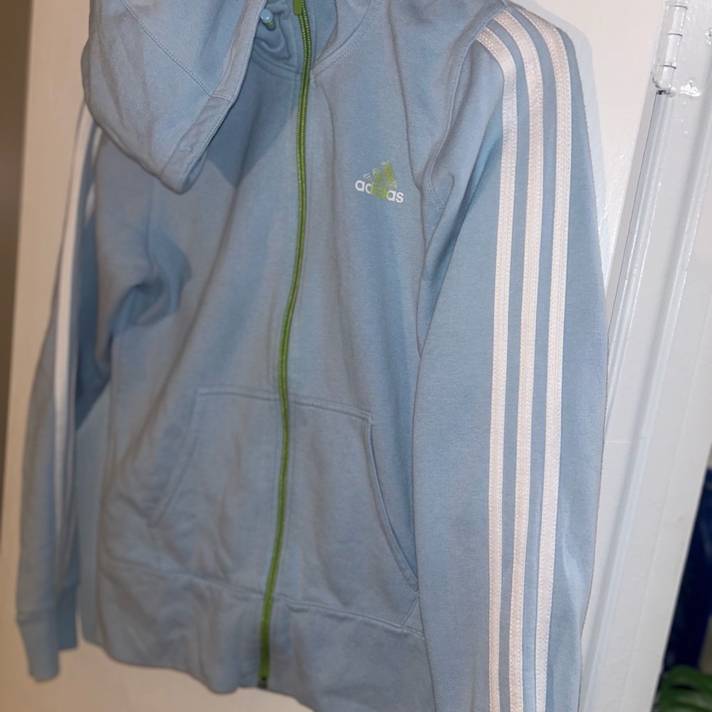 Adidas Light Blue Fleece Jacket